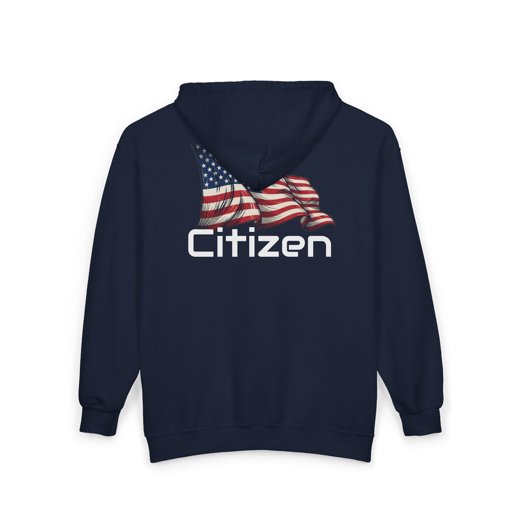 American Flag "Citizen" Full-Zip Hoodie — Patriotic USA Jacket