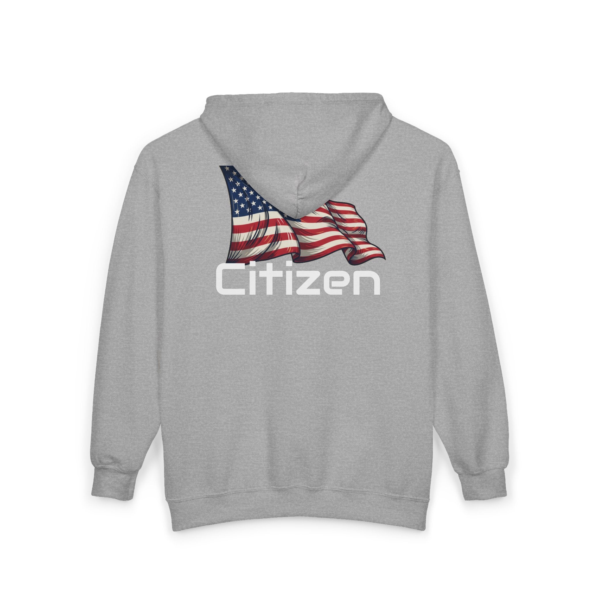 American Flag "Citizen" Full-Zip Hoodie — Patriotic USA Jacket