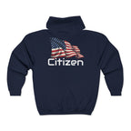 American Flag "Citizen" Full-Zip Hoodie — Patriotic USA Jacket