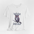 Wide Woke Owl T-Shirt — Illustrated Owl Graphic Tee