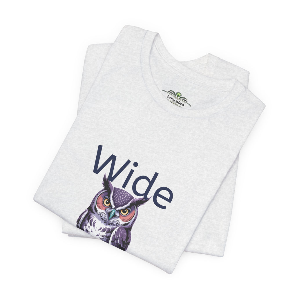 Wide Woke Owl T-Shirt — Illustrated Owl Graphic Tee