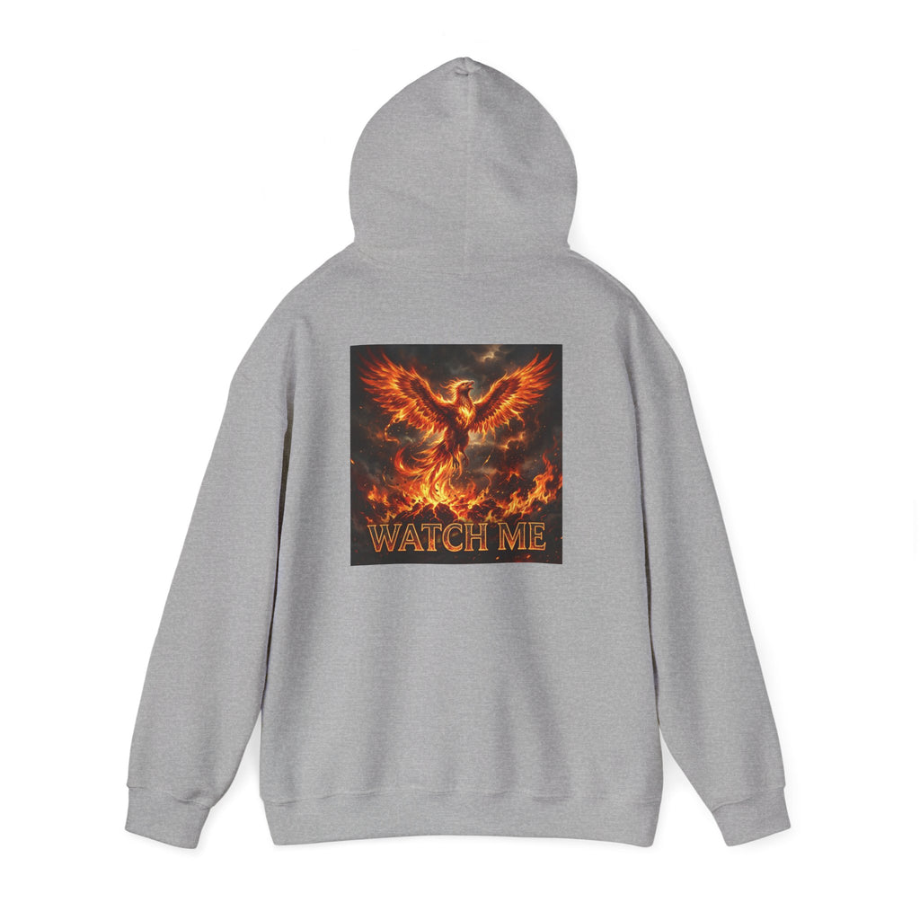 Phoenix Flame Hoodie — "Think I Won't? Watch Me" Inspirational Graphic Sweatshirt