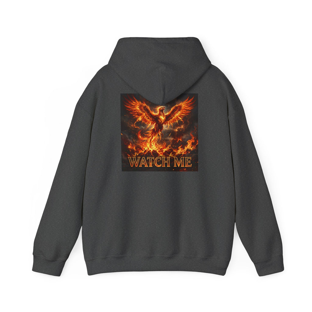 Phoenix Flame Hoodie — "Think I Won't? Watch Me" Inspirational Graphic Sweatshirt