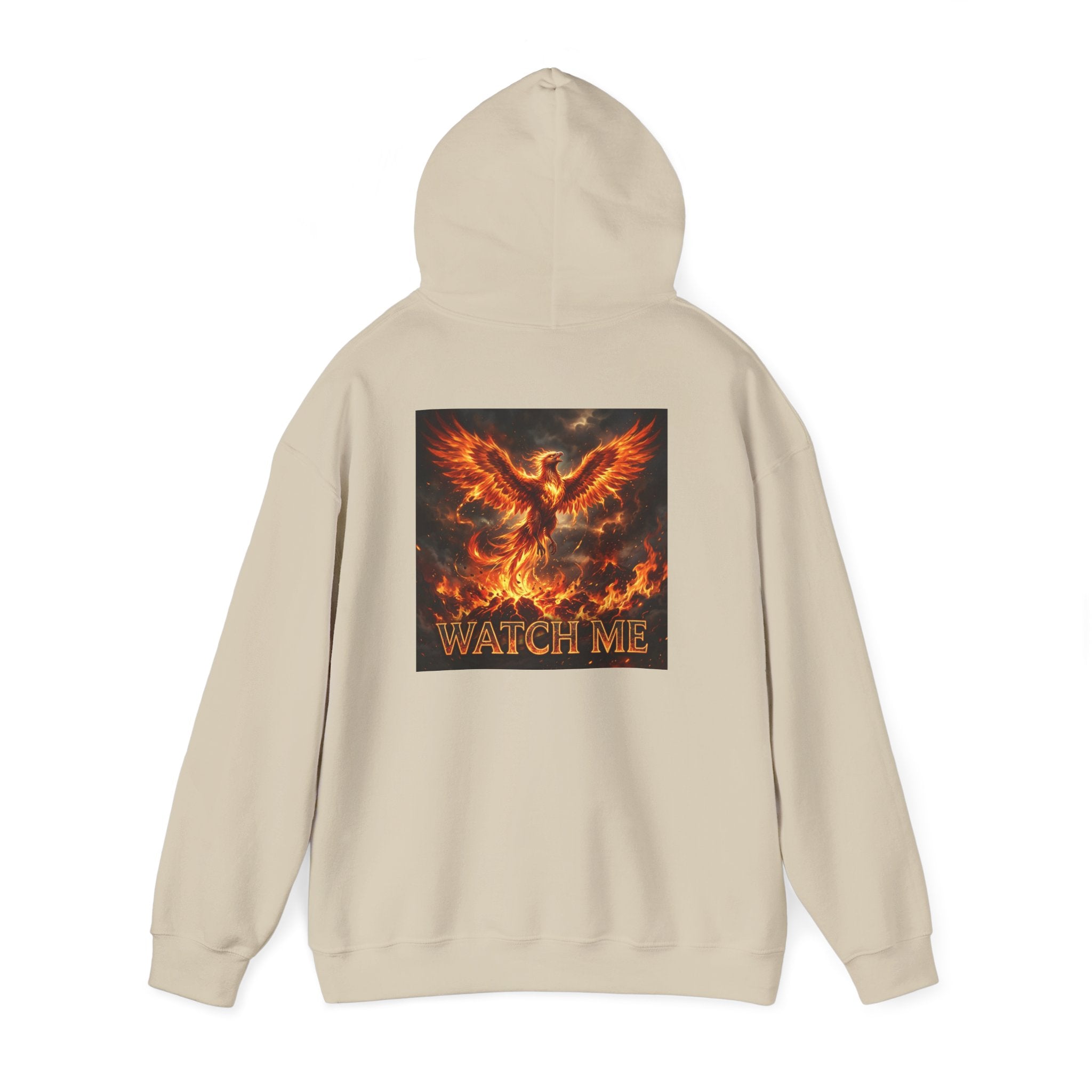 Phoenix Flame Hoodie — "Think I Won't? Watch Me" Inspirational Graphic Sweatshirt