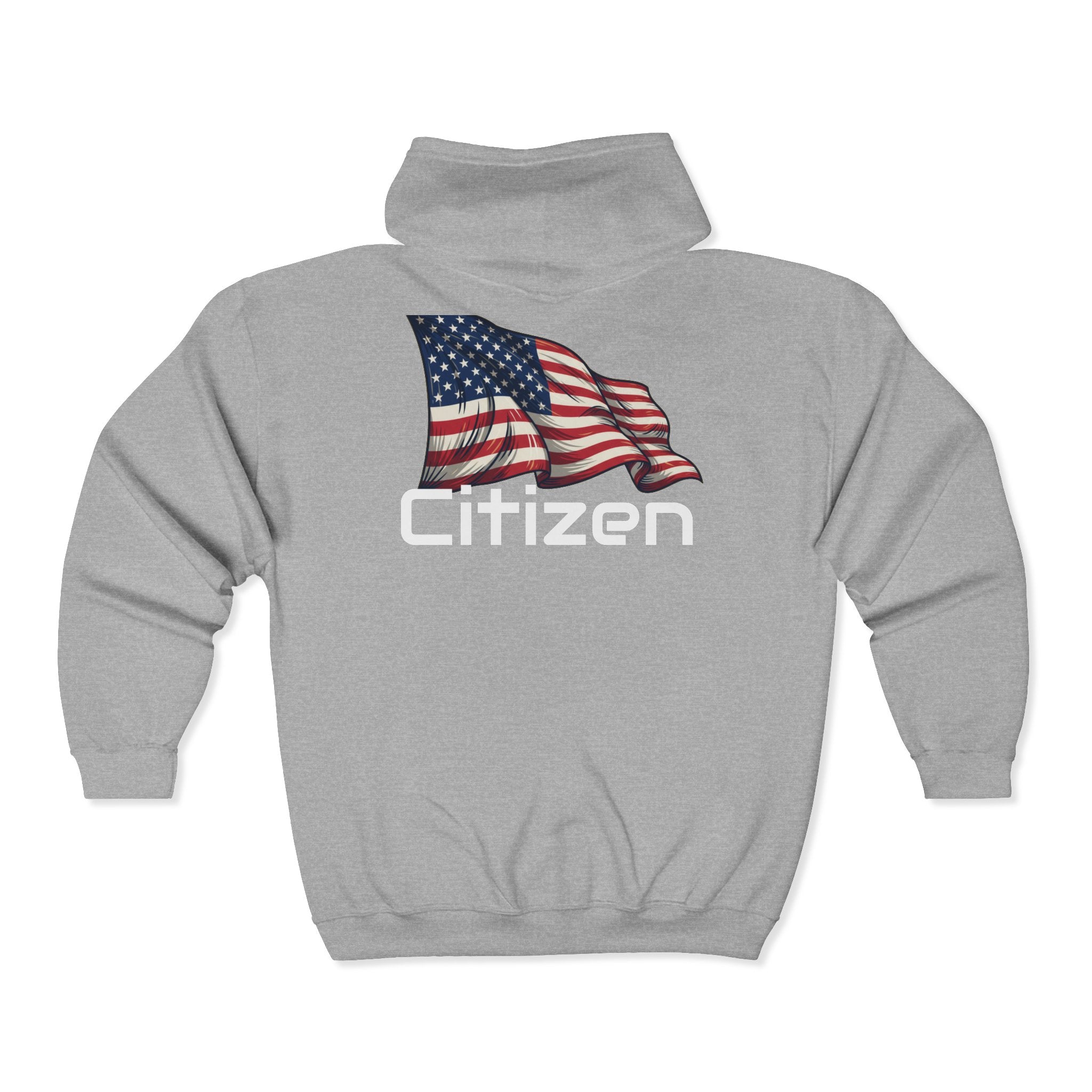 American Flag "Citizen" Full-Zip Hoodie — Patriotic USA Jacket