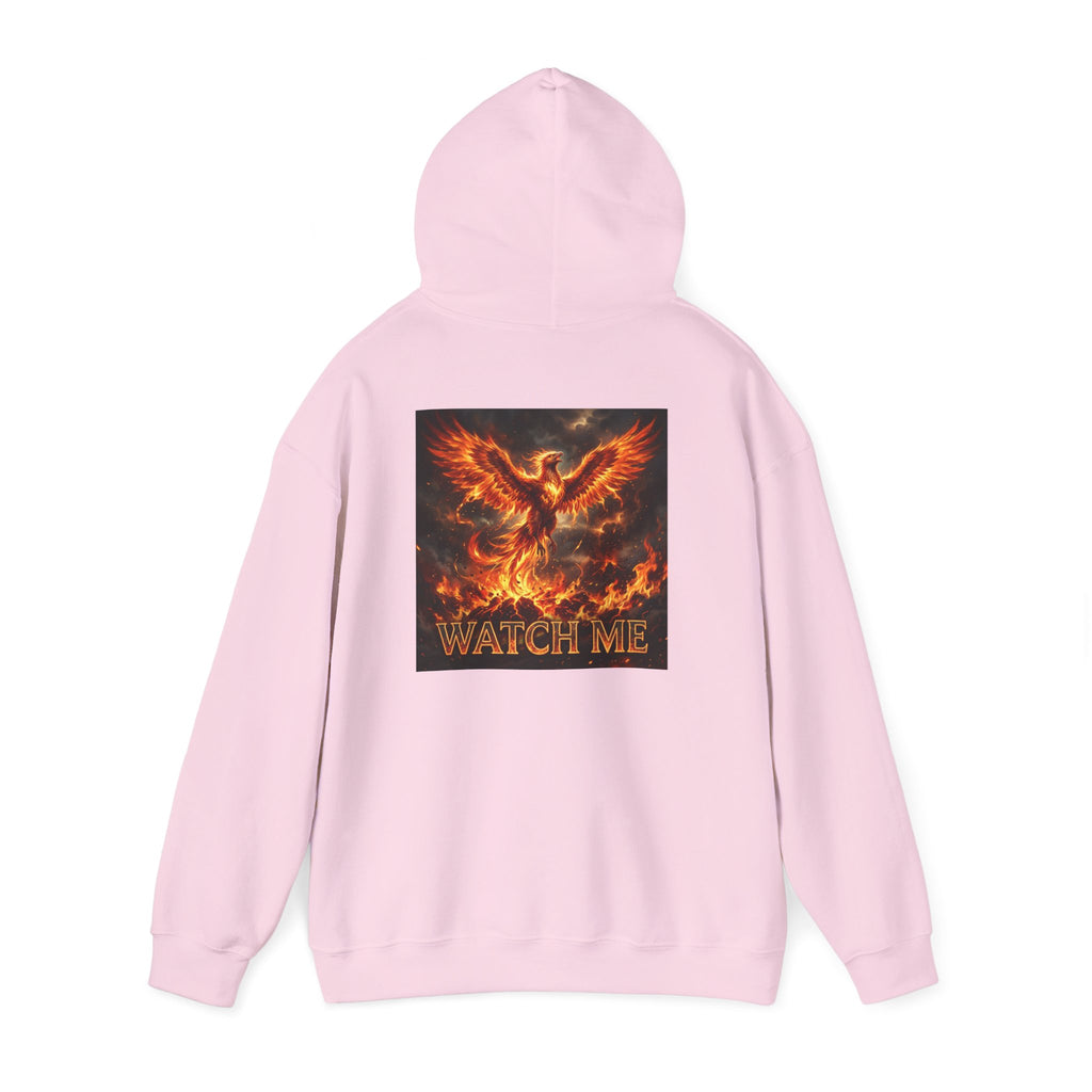 Phoenix Flame Hoodie — "Think I Won't? Watch Me" Inspirational Graphic Sweatshirt