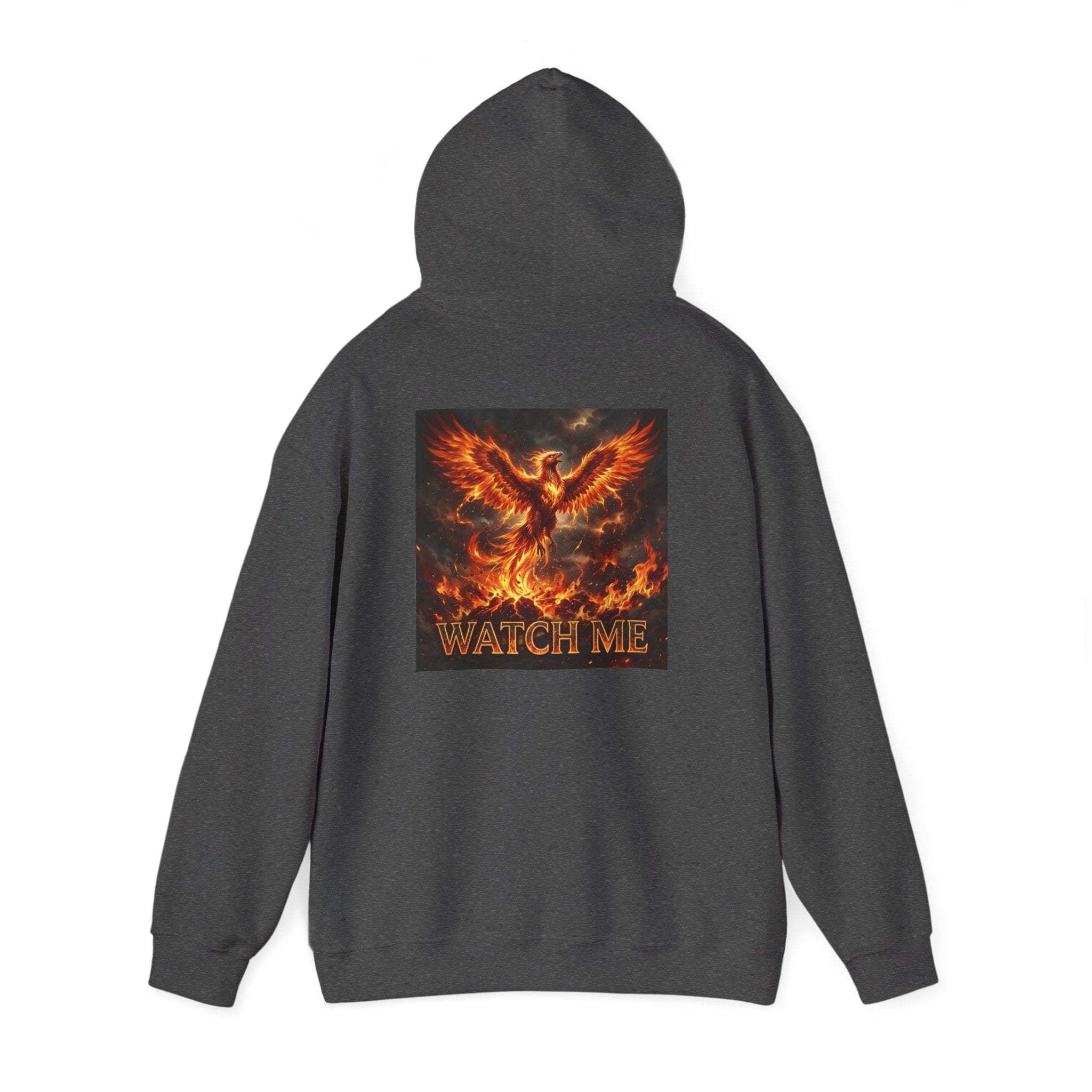 Phoenix Flame Hoodie — "Think I Won't? Watch Me" Inspirational Graphic Sweatshirt