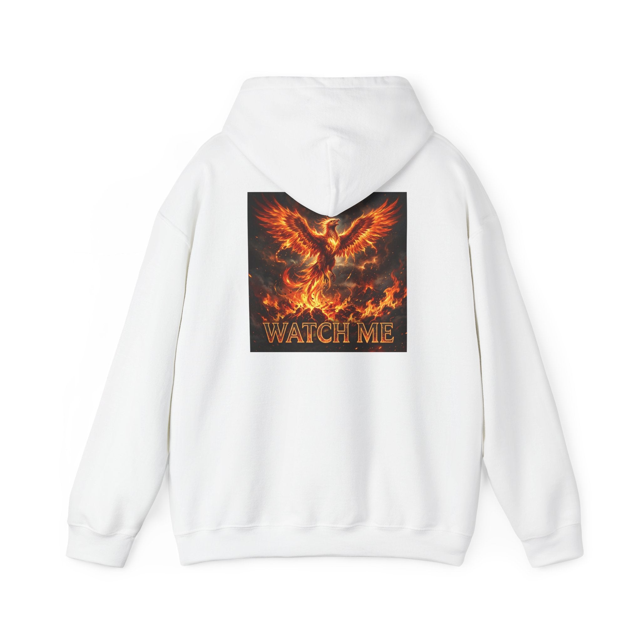 Phoenix Flame Hoodie — "Think I Won't? Watch Me" Inspirational Graphic Sweatshirt