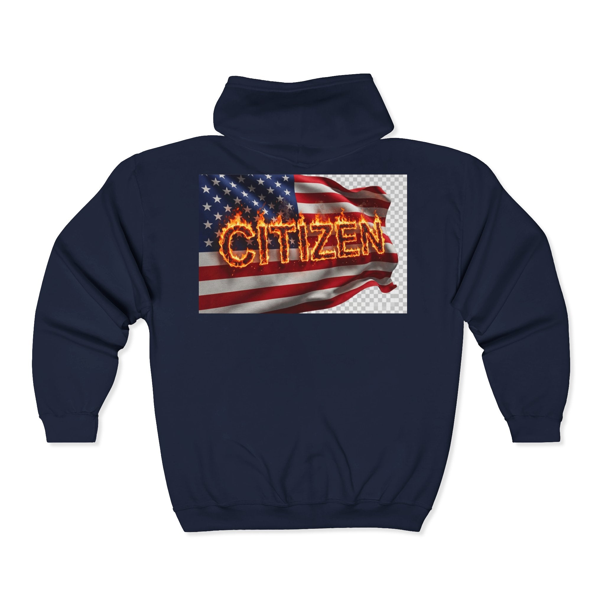 Citizen Flag Zip Hoodie — Patriotic USA Full-Zip Sweatshirt