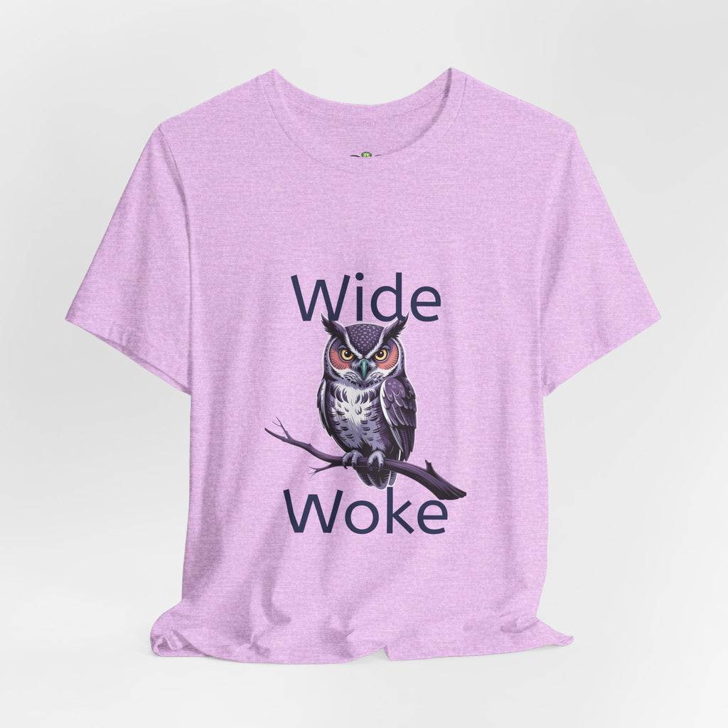 Wide Woke Owl T-Shirt — Illustrated Owl Graphic Tee