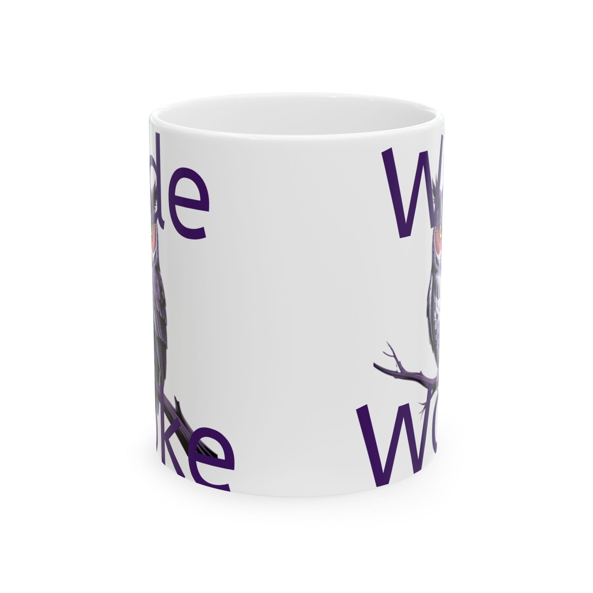 Woke Owl Ceramic Mug — Woke Owl Coffee Cup (11oz & 15oz)