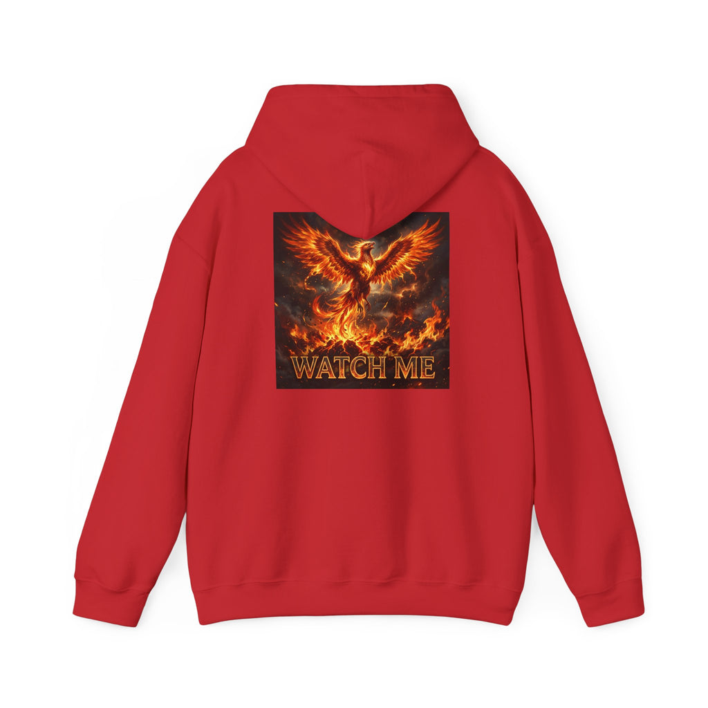 Phoenix Flame Hoodie — "Think I Won't? Watch Me" Inspirational Graphic Sweatshirt