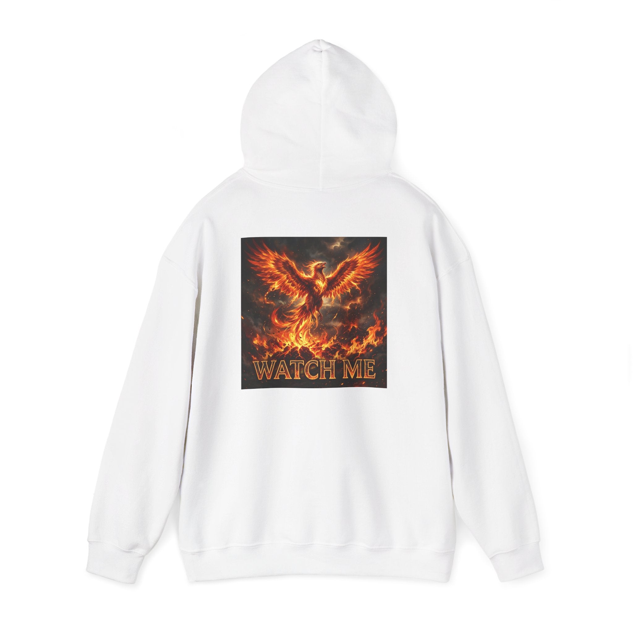 Phoenix Flame Hoodie — "Think I Won't? Watch Me" Inspirational Graphic Sweatshirt