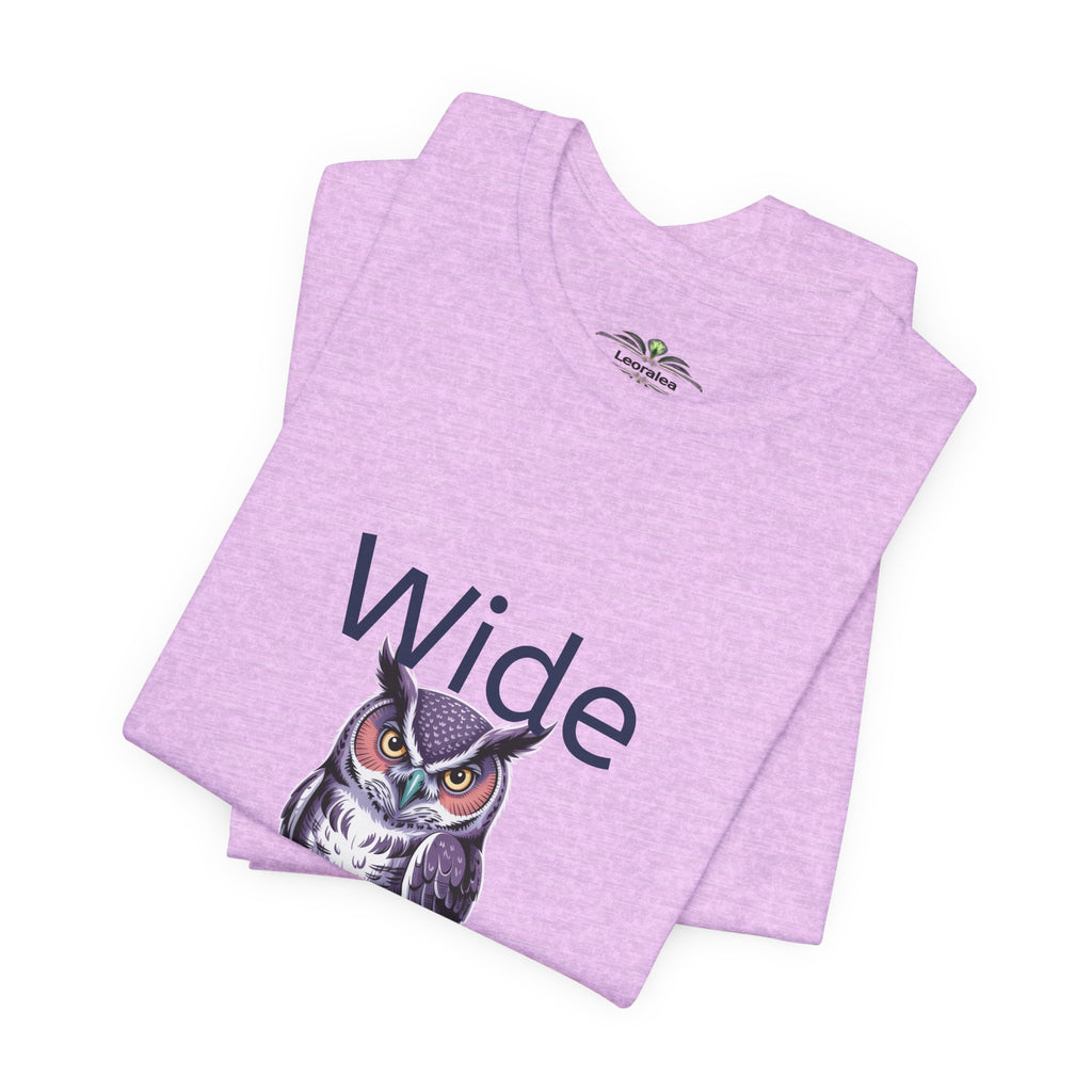 Wide Woke Owl T-Shirt — Illustrated Owl Graphic Tee